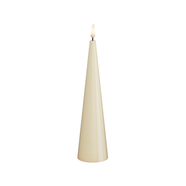 Bougie cône led crème H20