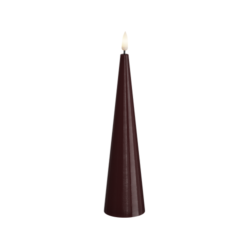 Bougie cône led bourgogne H20