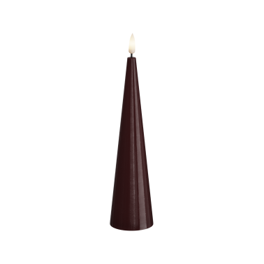 Bougie cône led bourgogne H20