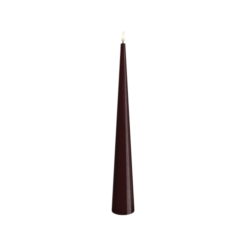 Bougie cône led bourgogne H38