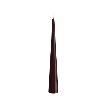 Bougie cône led bourgogne H38