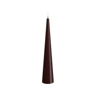 Bougie cône led bourgogne H28