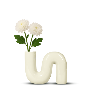 Vase pop S vanille