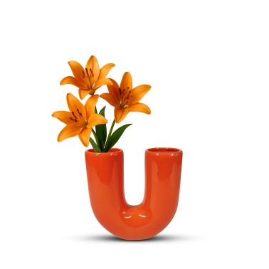 Vase pop U orange