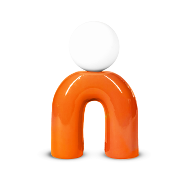 Lampe pop U orange