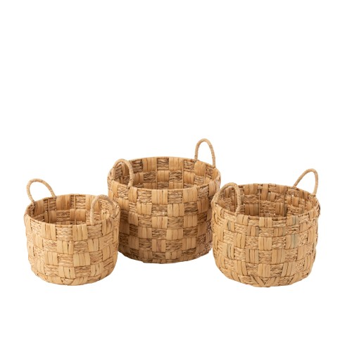 Set de 3 paniers rond Jacynthe