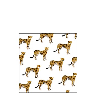 Lot de 20 serviettes léopard