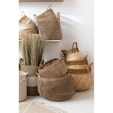 Set de 3 paniers en rotin