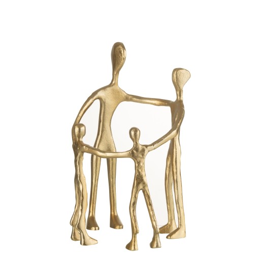 Statue famille cercle résine