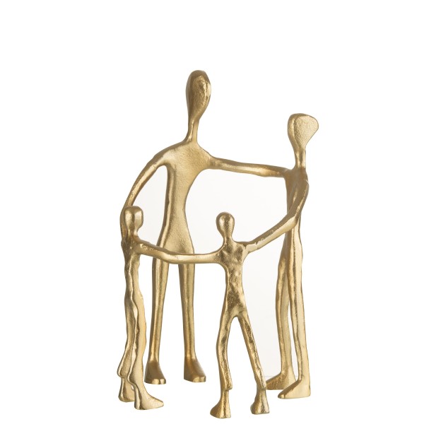 Statue famille cercle résine