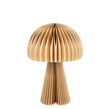Abat jour champignon pliable en papier camel