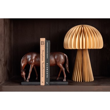Abat jour champignon pliable en papier camel