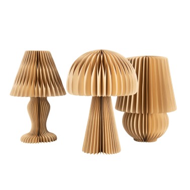 Abat jour pliable en papier camel
