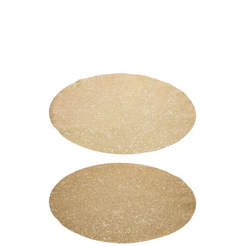 Set de table brillant et mat doré
