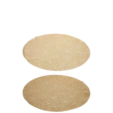 Set de table brillant et mat doré
