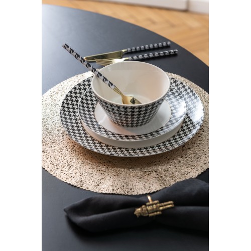 Set de table brillant et mat doré