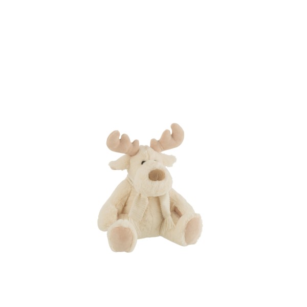Peluche renne écharpe assis S