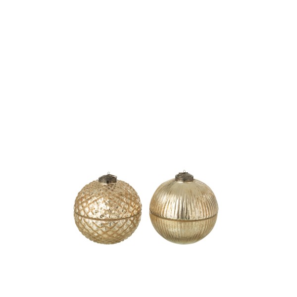 Bougie parfumée boule de noël doré S