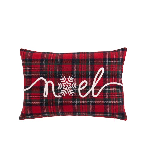 Coussin carreaux noël