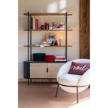 Coussin carreaux noël