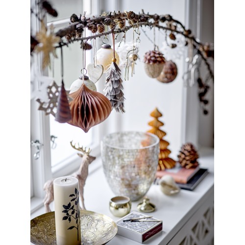 Tuan, lot de 3 rennes marron polyrésine