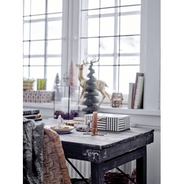 Tuan, lot de 3 rennes marron polyrésine