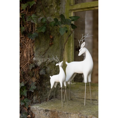 Renne résine blanc/argent S