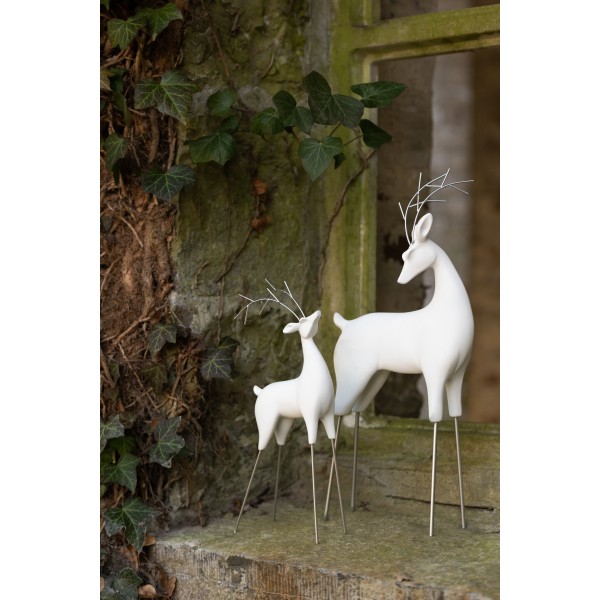 Renne résine blanc/argent S