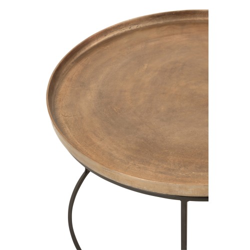 Set / 3 Tables gigognes rondes rouille