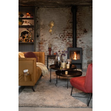 Set / 3 Tables gigognes rondes rouille
