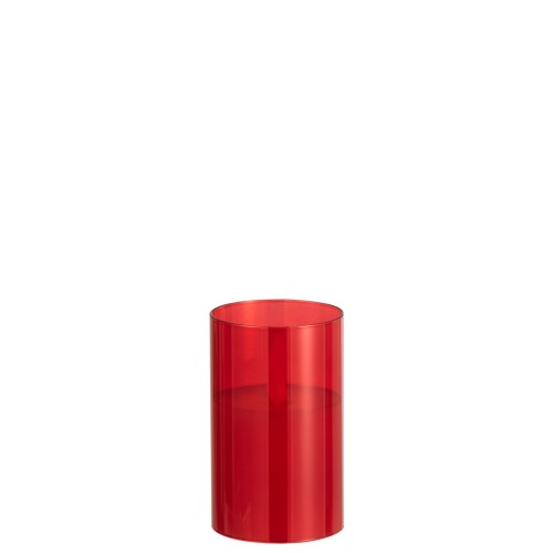 Lampe verre rouge S