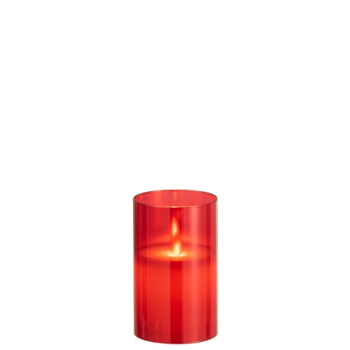 Lampe verre rouge S