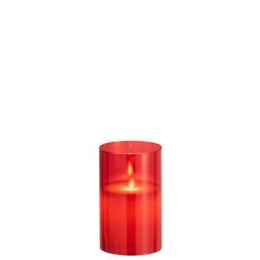 Lampe verre rouge S