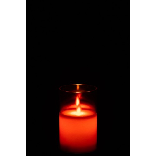 Lampe verre rouge S