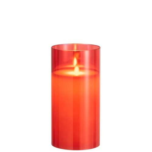 Lampe verre rouge M