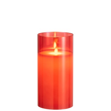 Lampe verre rouge M
