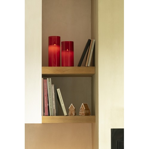 Lampe verre rouge M