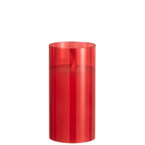 Lampe verre rouge M