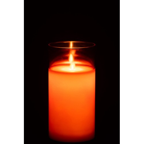 Lampe verre rouge M