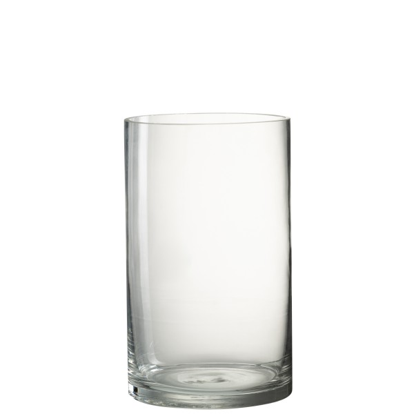 Vase cylindre verre transparent M