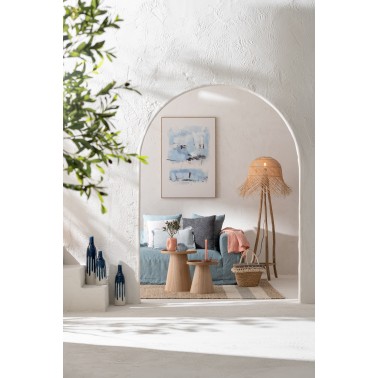 Set de 2 tables rondes bois naturel
