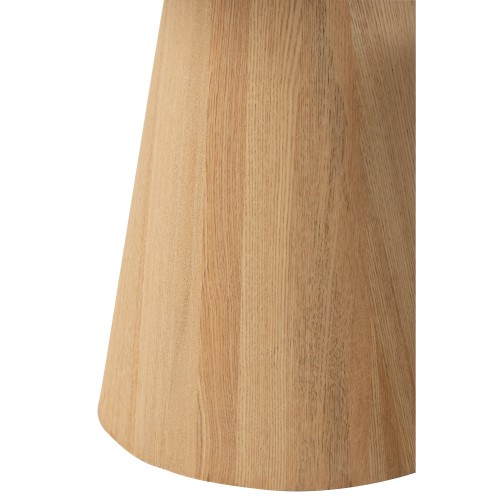 Set de 2 tables rondes bois naturel