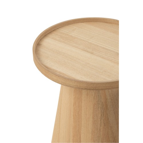 Set de 2 tables rondes bois naturel