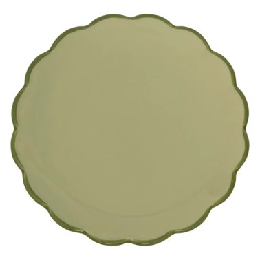 Assiette Good Morning sculptée, vert pâle