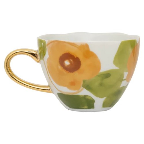 Tasse Good Morning Cappuccino/Thé Floral Art Ø11 cm - Caramel