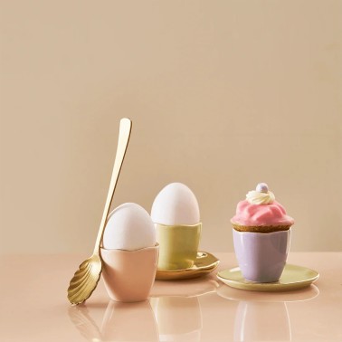 Coquetier Good Morning, ensemble de 2 - vieux rose