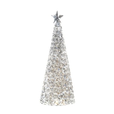 Sapin Glamor - argent, lampe décorative 33cm