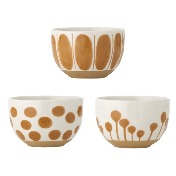 Set de 3 Linora bol marron en grès