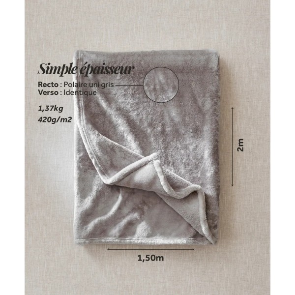Plaid classique gris
