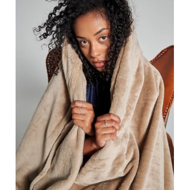 Plaid classique beige